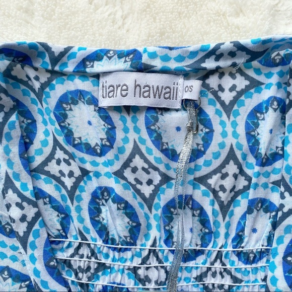 Tiare Hawaii blue lighthouse mini dress coverup one size - Picture 10 of 14